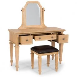 Manor House Natural Vanity and Bench Set by HOMESTYLES -Deals HOMESTYLES Store natural homestyles makeup vanities 5504 72 c3 1000