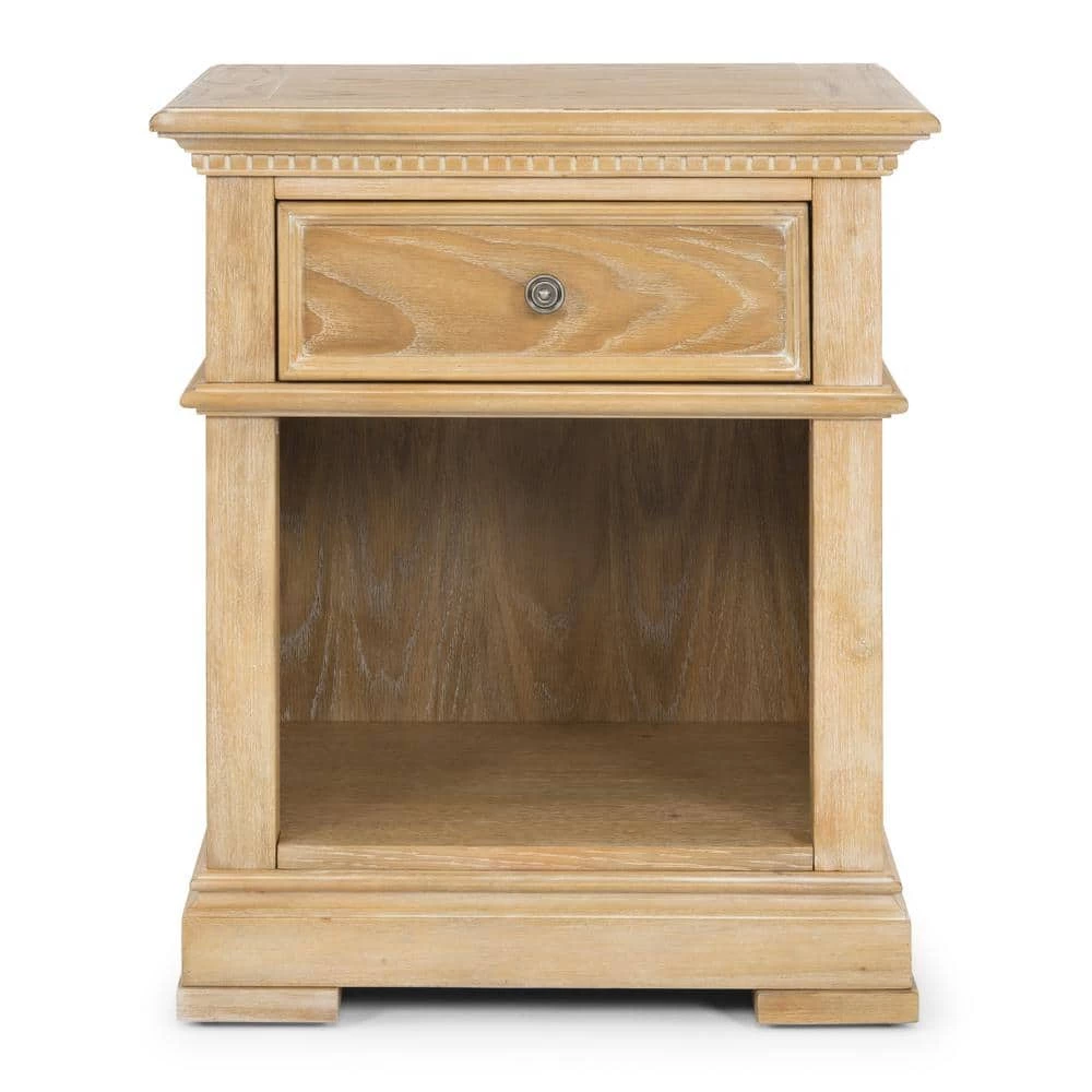 Manor House 28 in. L x 24 in. W x 17.25 in. H Natural Night Stand by HOMESTYLES 1 Manor House 28 in. L x 24 in. W x 17.25 in. H Natural Night Stand by HOMESTYLES