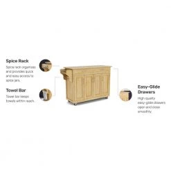 Create-a-Cart Natural Kitchen Cart With Stainless Top by HOMESTYLES -Deals HOMESTYLES Store natural with stainless top homestyles kitchen carts 9200 1012 d4 1000