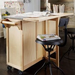 Natural Wood Kitchen Cart with Stainless Top and Breakfast Bar by HOMESTYLES -Deals HOMESTYLES Store natural wood with stainless top homestyles kitchen carts 5086 95 31 1000