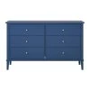Queensbury 6-Drawer in Navy Dresser 33.5 in. H x 55.3 in. W x 16.1 in. D by Ameriwood Home