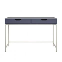 Wardlaw 47.63 Navy Desk with 2-Drawers by Ameriwood Home