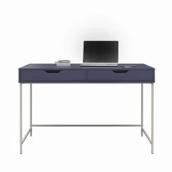 Wardlaw 47.63 Navy Desk with 2-Drawers by Ameriwood Home -Deals HOMESTYLES Store navy ameriwood home writing desks de08294 c3 1000