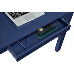 39 in. Navy Rectangular 1 -Drawer Writing Desk with Parsons Styling by Ameriwood Home -Deals HOMESTYLES Store navy ameriwood home writing desks hd09773 77 1000