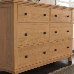 Oak Park 6-Drawer Oak Dresser 36 in. H x 18 in. D x 54.5 in. W by HOMESTYLES -Deals HOMESTYLES Store oak homestyles dressers 5910 43 4f 1000