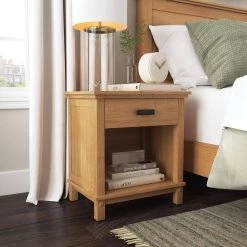 Oak Park 1-Drawer Oak Closed Storage Nightstand by HOMESTYLES 18 Oak Park 1-Drawer Oak Closed Storage Nightstand by HOMESTYLES -Deals HOMESTYLES Store oak homestyles nightstands 5910 42c 44 1000