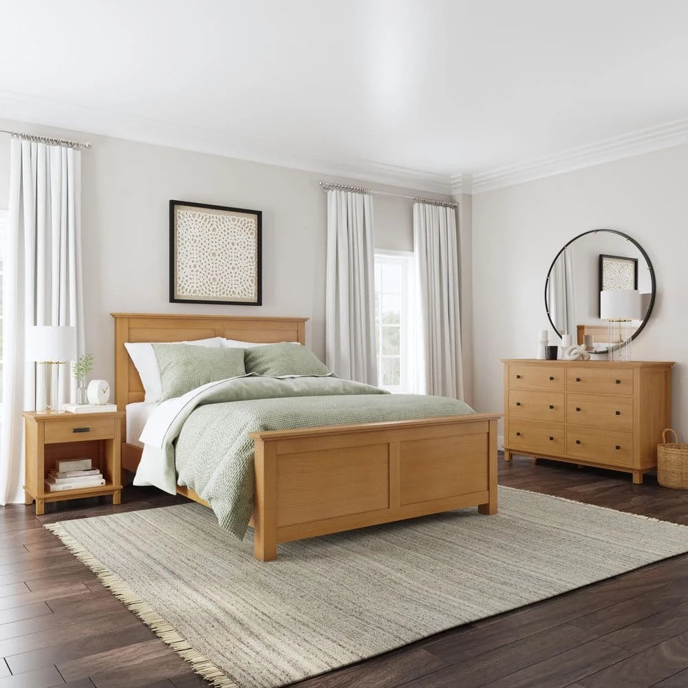 Oak Park 3-Piece Oak Queen Bedroom Set by HOMESTYLES 14 Oak Park 3-Piece Oak Queen Bedroom Set by HOMESTYLES - Image 14