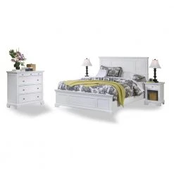Naples 3-Piece White Queen Bedroom Set by HOMESTYLES