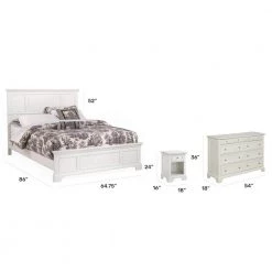 Naples 3-Piece White Queen Bedroom Set by HOMESTYLES -Deals HOMESTYLES Store off white homestyles bedroom sets 5530 5014 fa 1000
