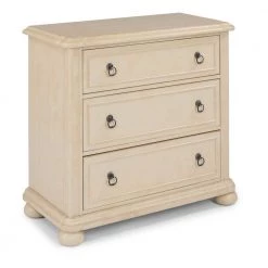 Big Sur 36 in. H x 39 in. W x 19 in. D 3-Drawer Off-White Chest by HOMESTYLES