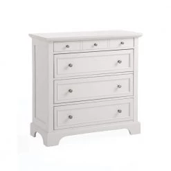 Naples 4-Drawers White Chest of Drawers 36 in. x 36 in. x 16.5 in. by HOMESTYLES