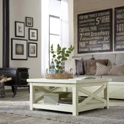 Seaside 36 in. White Medium Rectangle Wood Coffee Table with Shelf by HOMESTYLES 15 Seaside 36 in. White Medium Rectangle Wood Coffee Table with Shelf by HOMESTYLES -Deals HOMESTYLES Store off white homestyles coffee tables 5523 21 31 1000