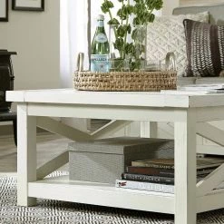 Seaside 36 in. White Medium Rectangle Wood Coffee Table with Shelf by HOMESTYLES 11 Seaside 36 in. White Medium Rectangle Wood Coffee Table with Shelf by HOMESTYLES -Deals HOMESTYLES Store off white homestyles coffee tables 5523 21 4f 1000