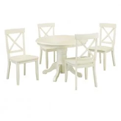 5-Piece Antique White Dining Set by HOMESTYLES