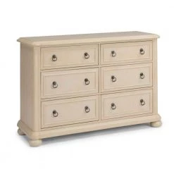 Provence 6-Drawer Off-White Dresser 36 in. x 54 in. x 19 in. by HOMESTYLES