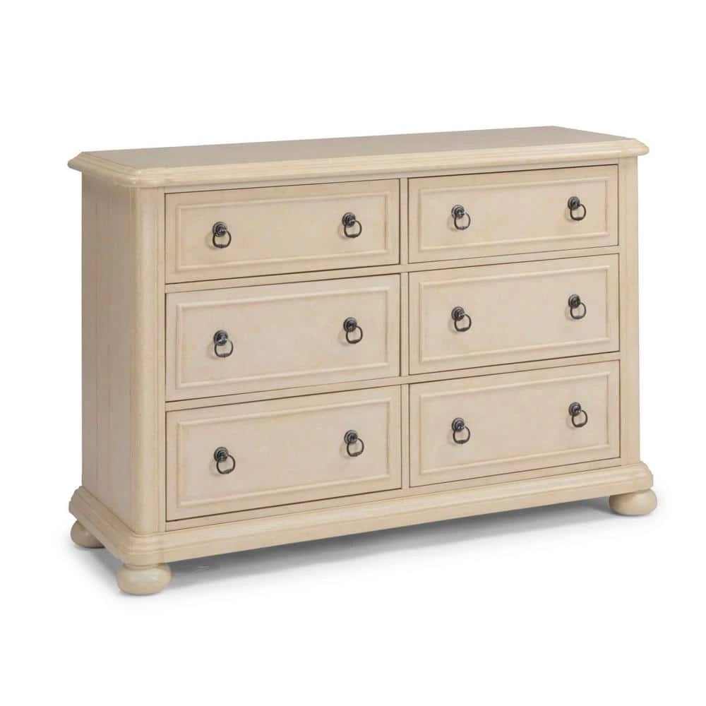Provence 6-Drawer Off-White Dresser 36 in. x 54 in. x 19 in. by HOMESTYLES 1 Provence 6-Drawer Off-White Dresser 36 in. x 54 in. x 19 in. by HOMESTYLES