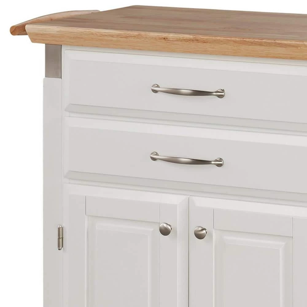 Dolly Madison White Kitchen Cart with Natural Wood Top by HOMESTYLES 7 Dolly Madison White Kitchen Cart with Natural Wood Top by HOMESTYLES - Image 7