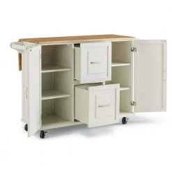 Dolly Madison White Kitchen Cart with Natural Wood Top by HOMESTYLES 14 Dolly Madison White Kitchen Cart with Natural Wood Top by HOMESTYLES -Deals HOMESTYLES Store off white homestyles kitchen carts 4516 95 77 1000
