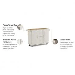 Dolly Madison White Kitchen Cart with Natural Wood Top by HOMESTYLES 15 Dolly Madison White Kitchen Cart with Natural Wood Top by HOMESTYLES -Deals HOMESTYLES Store off white homestyles kitchen carts 4516 95 c3 1000