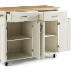 Dolly Madison Off-White Kitchen Cart with Natural Wood Top by HOMESTYLES 20 Dolly Madison Off-White Kitchen Cart with Natural Wood Top by HOMESTYLES -Deals HOMESTYLES Store off white homestyles kitchen carts 4529 95 1f 1000