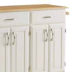 Dolly Madison Off-White Kitchen Cart with Natural Wood Top by HOMESTYLES 21 Dolly Madison Off-White Kitchen Cart with Natural Wood Top by HOMESTYLES -Deals HOMESTYLES Store off white homestyles kitchen carts 4529 95 44 1000