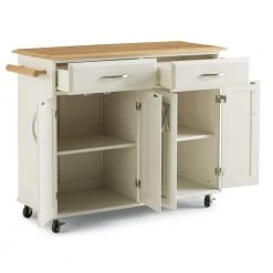Dolly Madison Off-White Kitchen Cart with Natural Wood Top by HOMESTYLES 17 Dolly Madison Off-White Kitchen Cart with Natural Wood Top by HOMESTYLES -Deals HOMESTYLES Store off white homestyles kitchen carts 4529 95 77 1000