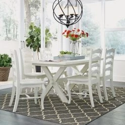 Seaside Lodge White Dining Table by HOMESTYLES -Deals HOMESTYLES Store off white homestyles kitchen dining tables 5523 31 31 1000