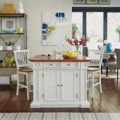 Americana White Kitchen Island with Seating by HOMESTYLES -Deals HOMESTYLES Store off white homestyles kitchen islands 5002 948 31 1000