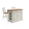 Americana White Kitchen Island with Seating by HOMESTYLES