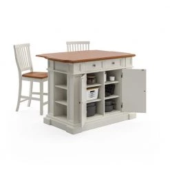 Americana White Kitchen Island with Seating by HOMESTYLES -Deals HOMESTYLES Store off white homestyles kitchen islands 5002 948 77 1000