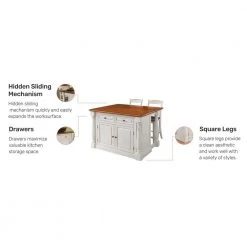 Monarch White Kitchen Island With Seating by HOMESTYLES 14 Monarch White Kitchen Island With Seating by HOMESTYLES -Deals HOMESTYLES Store off white homestyles kitchen islands 5020 948 c3 1000