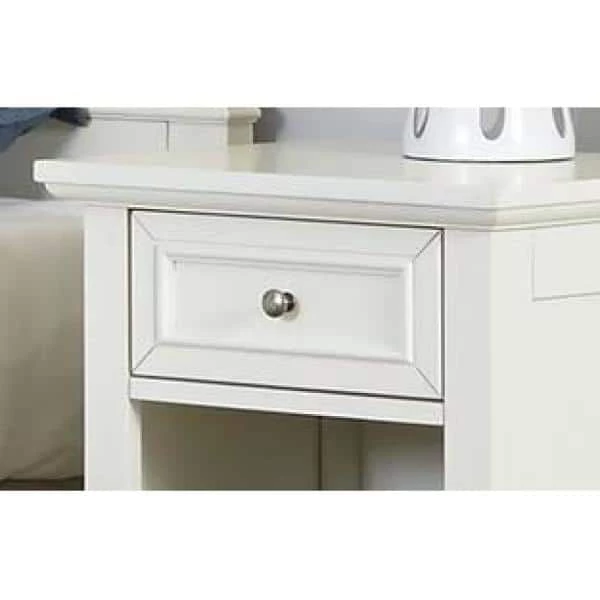 Naples 1-Drawer Off-White Night Stand 24 in. x 18 in. x 16 in. by HOMESTYLES 2 Naples 1-Drawer Off-White Night Stand 24 in. x 18 in. x 16 in. by HOMESTYLES - Image 2