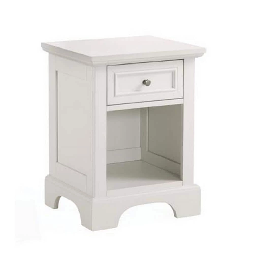 Naples 1-Drawer Off-White Night Stand 24 in. x 18 in. x 16 in. by HOMESTYLES 1 Naples 1-Drawer Off-White Night Stand 24 in. x 18 in. x 16 in. by HOMESTYLES