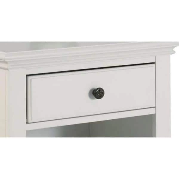 Bermuda 1-Drawer Brushed White Nightstand by HOMESTYLES 2 Bermuda 1-Drawer Brushed White Nightstand by HOMESTYLES - Image 2