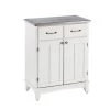 White and Stainless Steel Buffet with Storage by HOMESTYLES