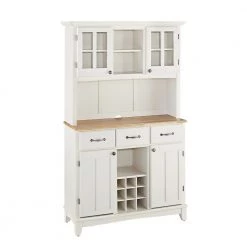 White and Natural Buffet with Hutch by HOMESTYLES