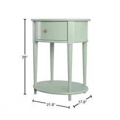 Abelia 21.6 in. Pale Green Round End Table with Drawer and Shelf by Ameriwood Home 14 Abelia 21.6 in. Pale Green Round End Table with Drawer and Shelf by Ameriwood Home -Deals HOMESTYLES Store pale green ameriwood home end side tables hd78550 40 1000
