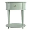 Abelia 21.6 in. Pale Green Round End Table with Drawer and Shelf by Ameriwood Home
