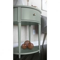 Abelia 21.6 in. Pale Green Round End Table with Drawer and Shelf by Ameriwood Home 22 Abelia 21.6 in. Pale Green Round End Table with Drawer and Shelf by Ameriwood Home -Deals HOMESTYLES Store pale green ameriwood home end side tables hd78550 76 1000