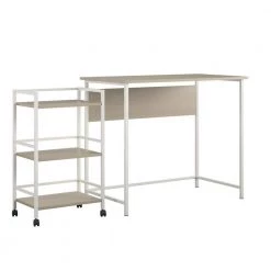 Bernay 36 in. Pale Oak Desk with Rolling Cart Bundle by Ameriwood Home -Deals HOMESTYLES Store pale oak ameriwood home writing desks hd82268 40 1000