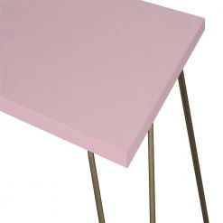 Montrose 40 in. Pink Retro Computer Desk with Gold Hairpin Legs by Ameriwood Home -Deals HOMESTYLES Store pink ameriwood home writing desks hd94751 44 1000