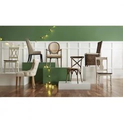 Rubbed White Wood Double X-Back Dining Chair (Set of 2) by HOMESTYLES -Deals HOMESTYLES Store rubbed white homestyles dining chairs 5020 802 a0 1000