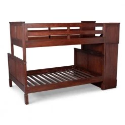Aspen Rustic Cherry Bunk Bed with Stairs by HOMESTYLES
