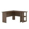 Quincy 52 in. L-Shaped Rustic Oak Computer Desk with Shelf by Ameriwood Home