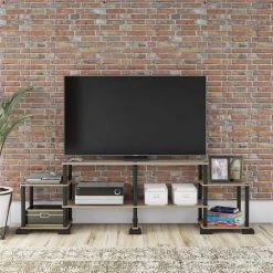 Crocker 76.38 in. Rustic Oak TV Stand Fits TV's up to 50 in. by Ameriwood Home -Deals HOMESTYLES Store rustic oak ameriwood home tv stands hd45357 31 1000