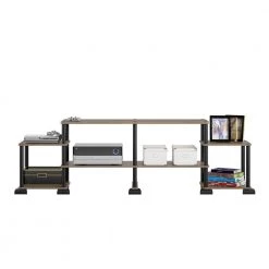 Crocker 76.38 in. Rustic Oak TV Stand Fits TV's up to 50 in. by Ameriwood Home -Deals HOMESTYLES Store rustic oak ameriwood home tv stands hd45357 c3 1000