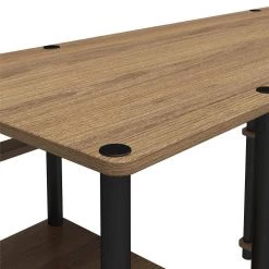 Crocker 55.12 in. Rustic Oak Double Pedestal Desk with Easy Assembly by Ameriwood Home -Deals HOMESTYLES Store rustic oak ameriwood home writing desks hd91350 77 1000