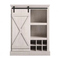 Bayshore Heights Rustic White Bar Cabinet by Ameriwood Home