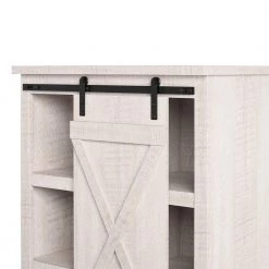 Bayshore Heights Rustic White Bar Cabinet by Ameriwood Home -Deals HOMESTYLES Store rustic white ameriwood home bar cabinets de02830 77 1000