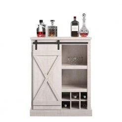 Bayshore Heights Rustic White Bar Cabinet by Ameriwood Home -Deals HOMESTYLES Store rustic white ameriwood home bar cabinets de02830 c3 1000